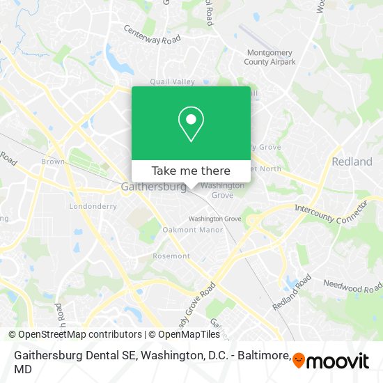 Mapa de Gaithersburg Dental SE