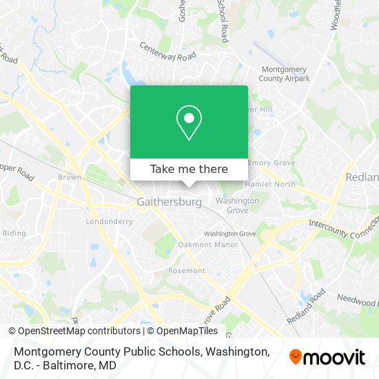 Mapa de Montgomery County Public Schools