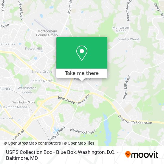 Mapa de USPS Collection Box - Blue Box