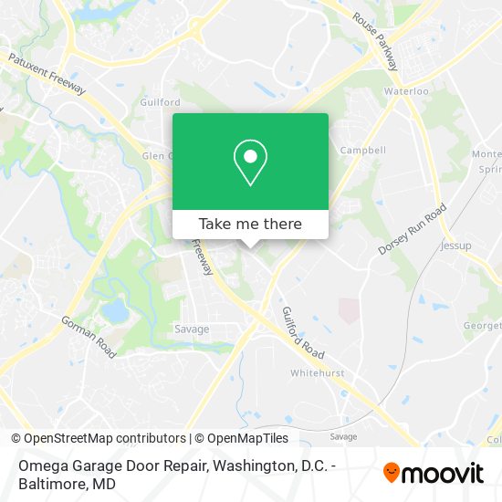 Mapa de Omega Garage Door Repair