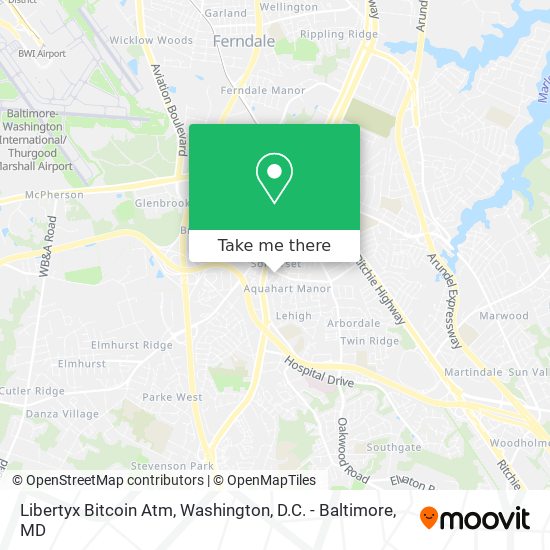 Mapa de Libertyx Bitcoin Atm