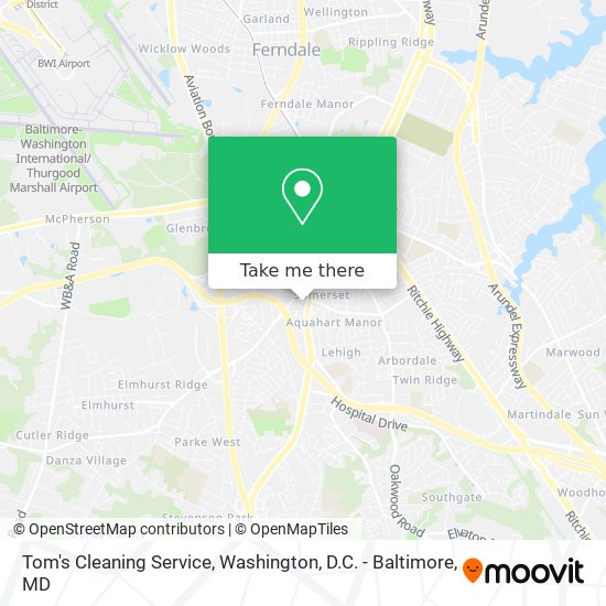 Mapa de Tom's Cleaning Service