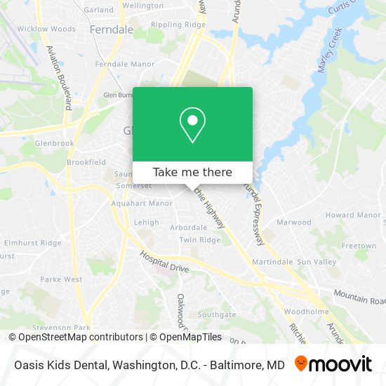 Mapa de Oasis Kids Dental