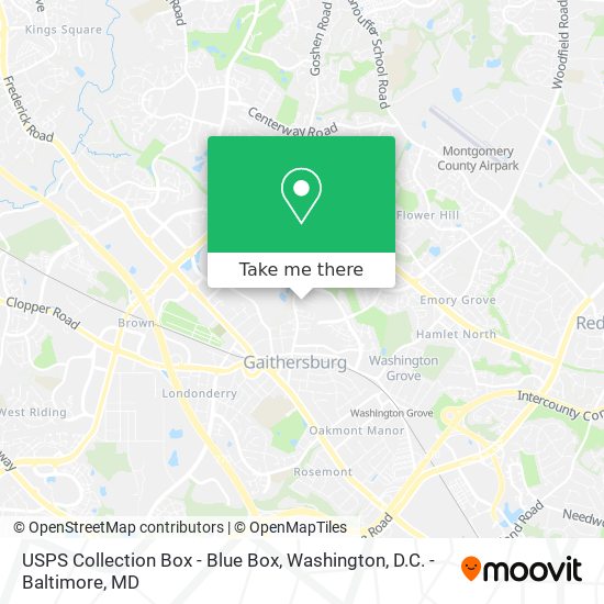 Mapa de USPS Collection Box - Blue Box