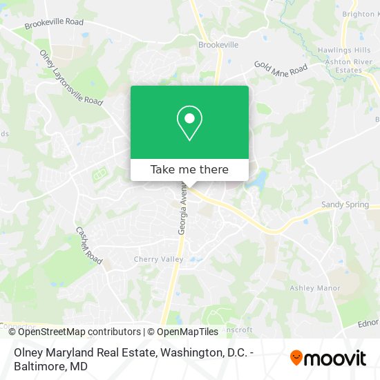 Olney Maryland Real Estate map