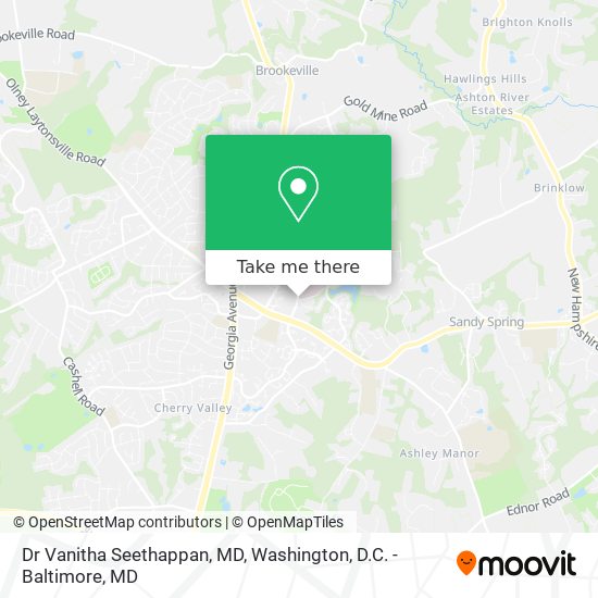 Dr Vanitha Seethappan, MD map