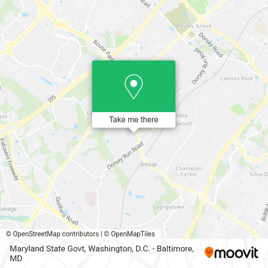 Mapa de Maryland State Govt