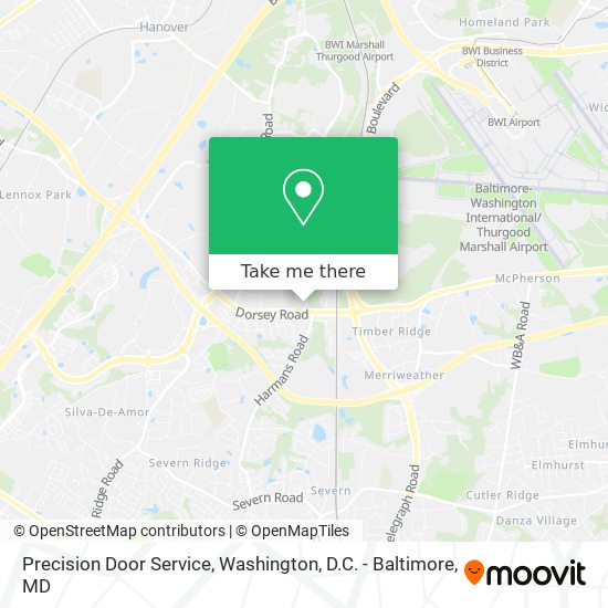 Precision Door Service map