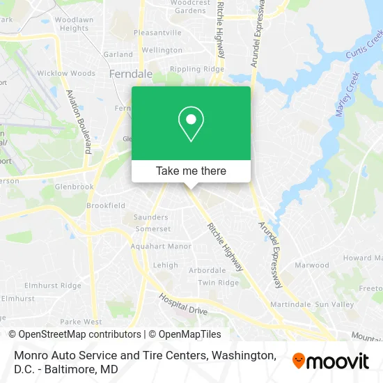 Monro Auto Service and Tire Centers map