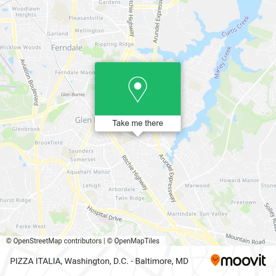 PIZZA ITALIA map