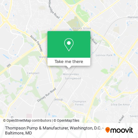 Thompson Pump & Manufacturer map