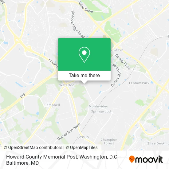 Howard County Memorial Post map