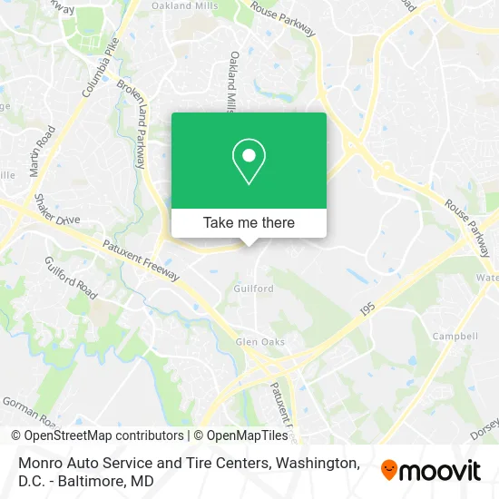 Monro Auto Service and Tire Centers map
