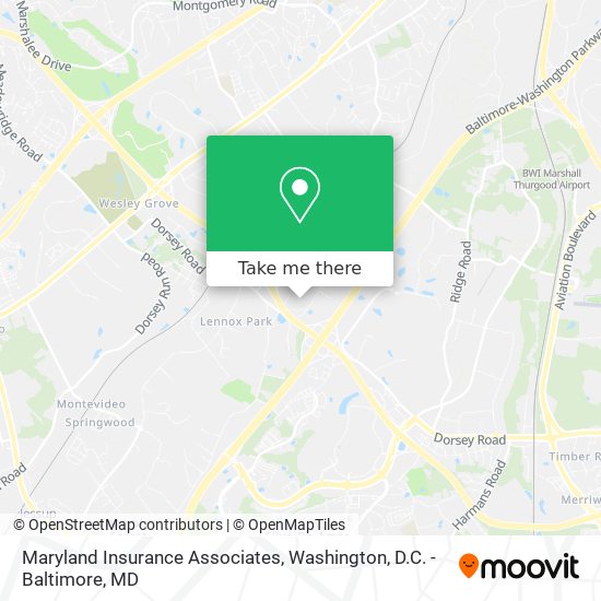 Maryland Insurance Associates map