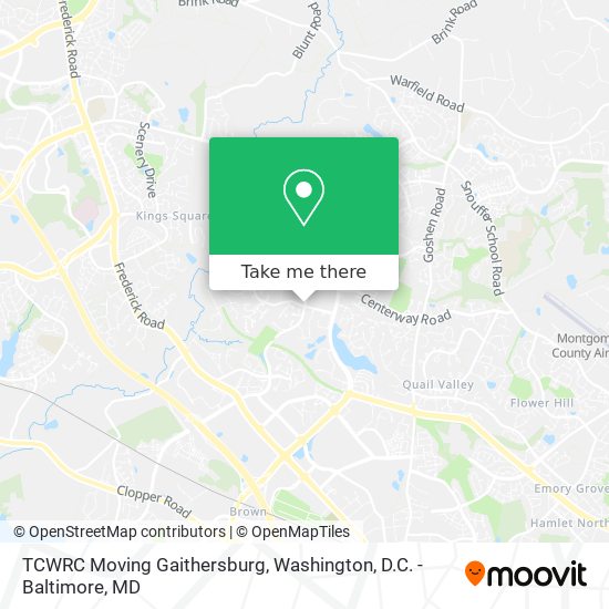 TCWRC Moving Gaithersburg map