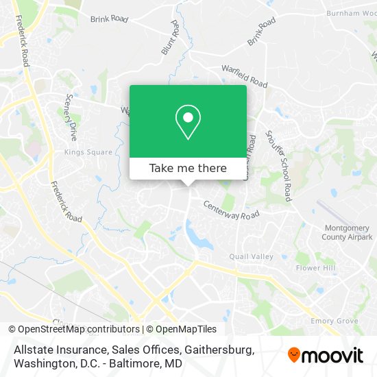 Mapa de Allstate Insurance, Sales Offices, Gaithersburg
