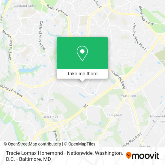Mapa de Tracie Lomax Honemond - Nationwide