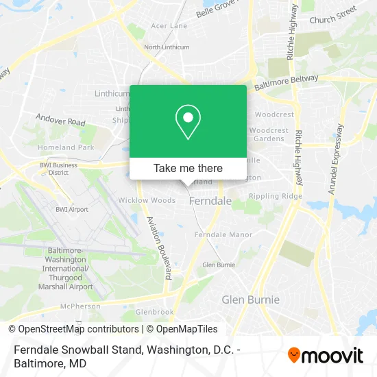 Ferndale Snowball Stand map