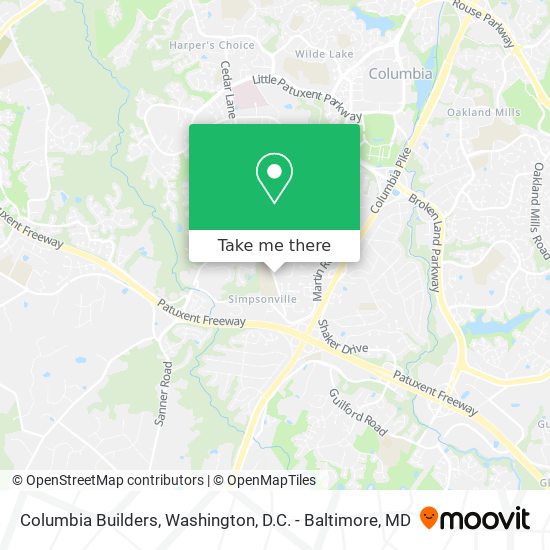 Columbia Builders map