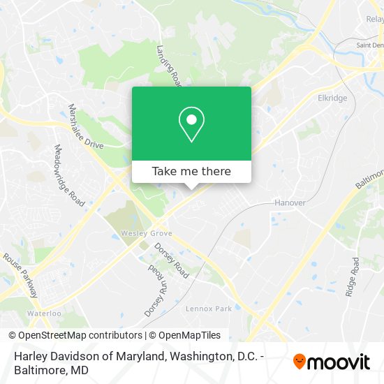 Harley Davidson of Maryland map