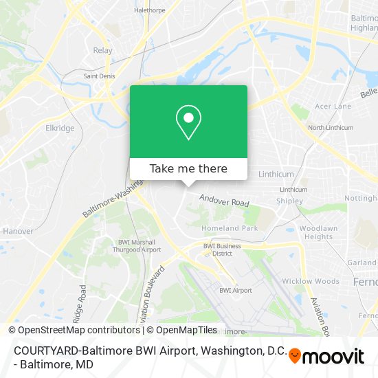 Mapa de COURTYARD-Baltimore BWI Airport