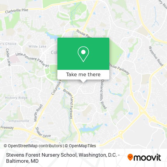 Stevens Forest Nursery School map