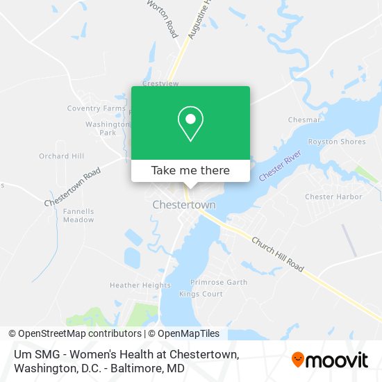 Um SMG - Women's Health at Chestertown map
