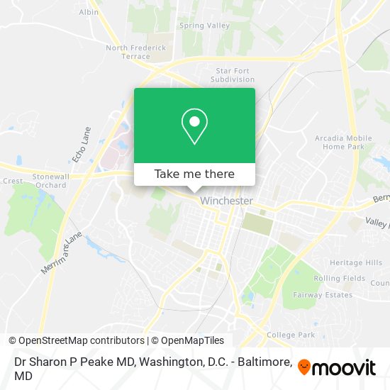 Dr Sharon P Peake MD map