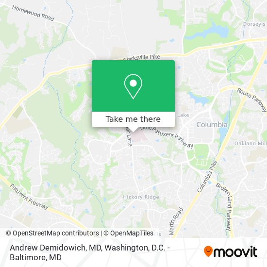 Andrew Demidowich, MD map