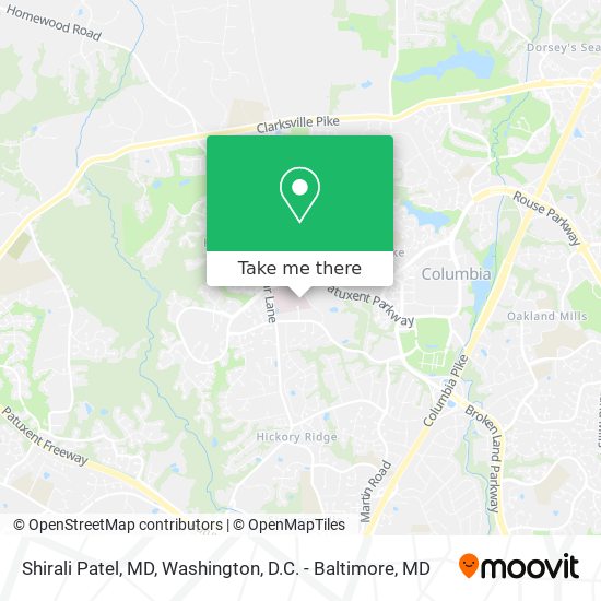 Mapa de Shirali Patel, MD