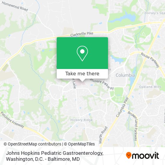 Mapa de Johns Hopkins Pediatric Gastroenterology