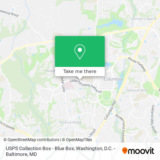 USPS Collection Box - Blue Box map