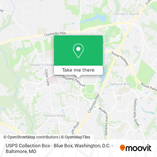 USPS Collection Box - Blue Box map