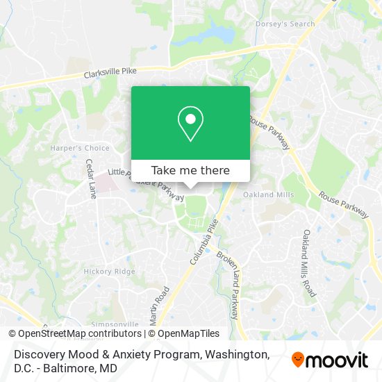 Discovery Mood & Anxiety Program map