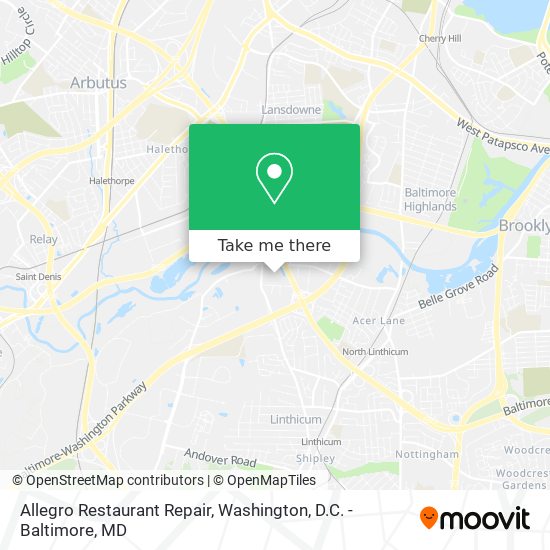Allegro Restaurant Repair map