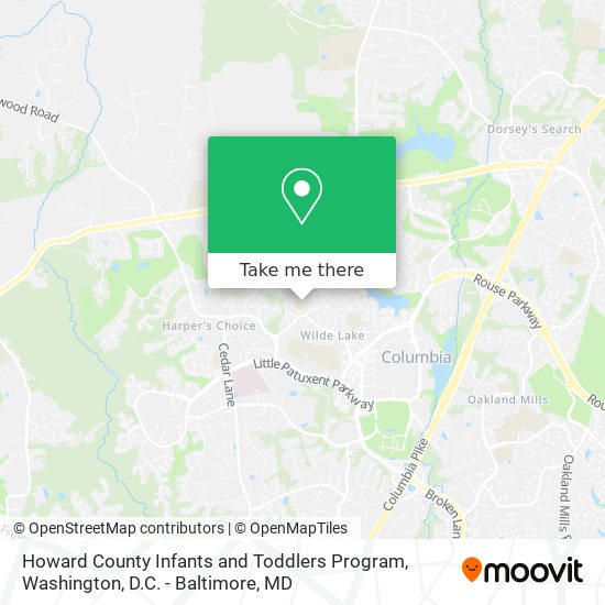 Howard County Infants and Toddlers Program map