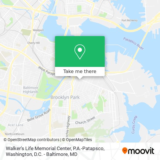 Mapa de Walker's Life Memorial Center, P.A.-Patapsco