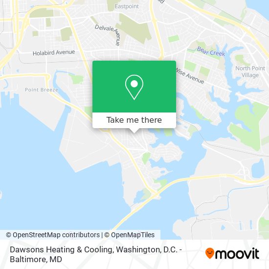 Dawsons Heating & Cooling map