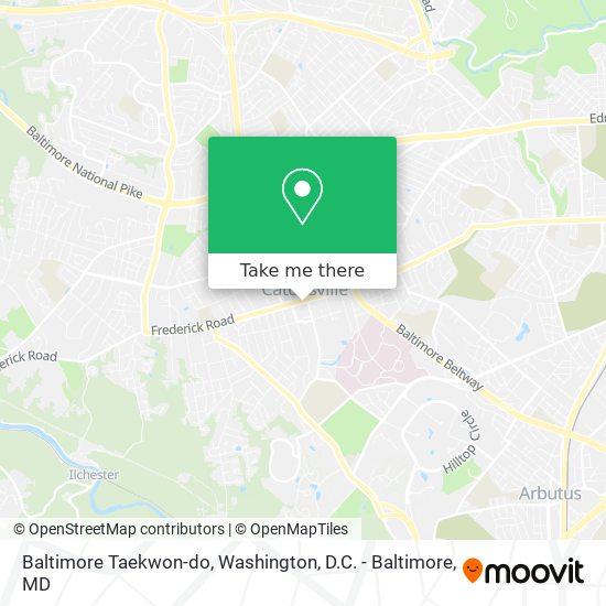 Mapa de Baltimore Taekwon-do