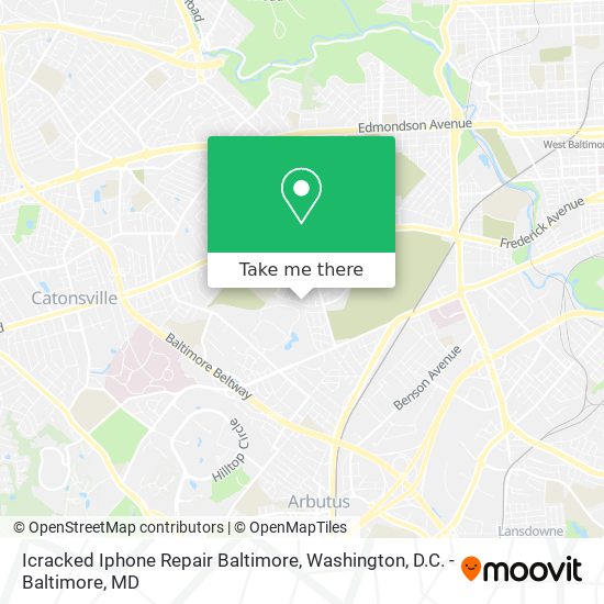 Icracked Iphone Repair Baltimore map
