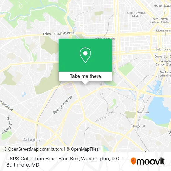 USPS Collection Box - Blue Box map