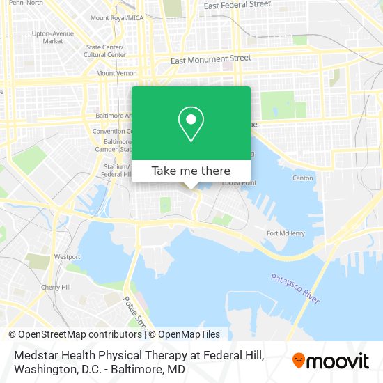 Medstar Health Physical Therapy at Federal Hill map