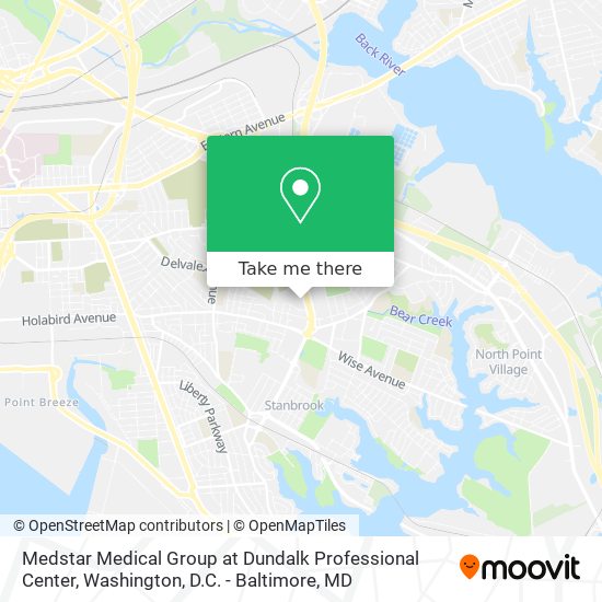 Medstar Medical Group at Dundalk Professional Center map