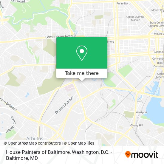 House Painters of Baltimore map