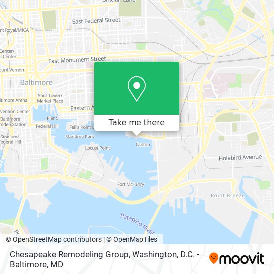 Mapa de Chesapeake Remodeling Group