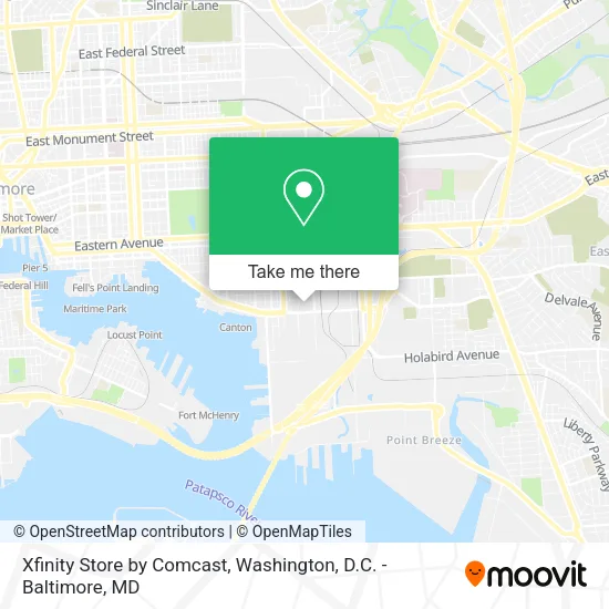 Mapa de Xfinity Store by Comcast