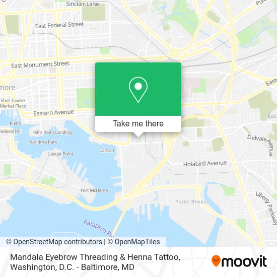 Mandala Eyebrow Threading & Henna Tattoo map