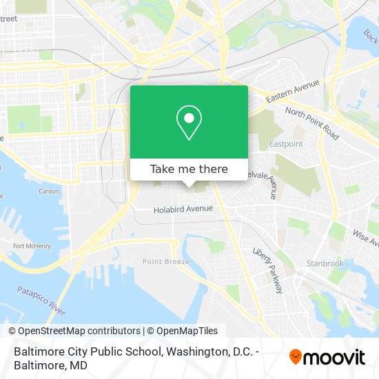 Baltimore City Public School map