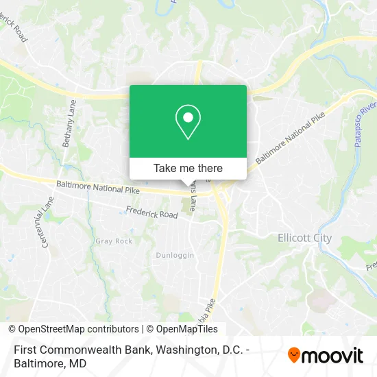 First Commonwealth Bank map