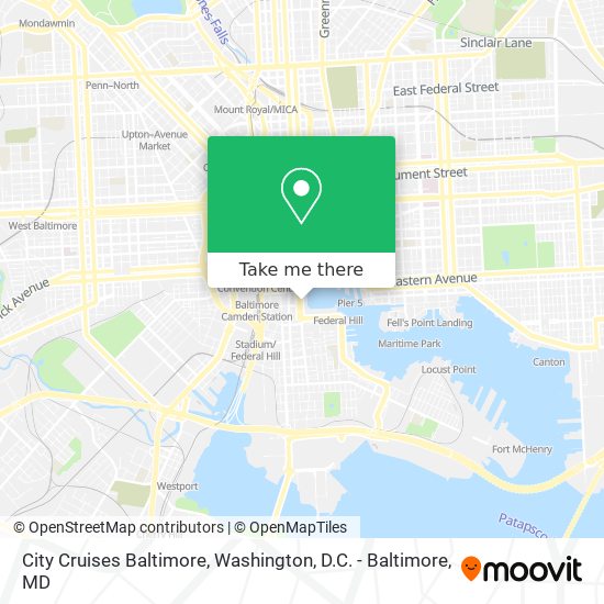 Mapa de City Cruises Baltimore